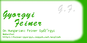 gyorgyi feiner business card